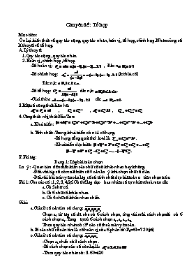 Chuyên đề Tổ hợp